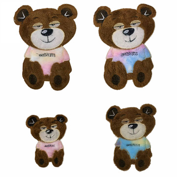 小狗熊毛绒刺绣混绣布贴卡通动物贴布绣花补丁贴diy童装服装辅料