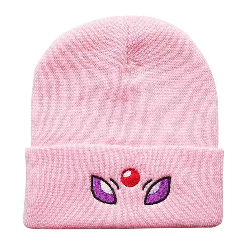 European and American Popular Men's and Women's Autumn and Winter Hat Cartoon Cute Eyes Woolen Cap Outdoor Keep Warm Knitted Hat