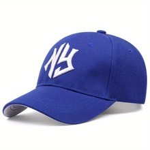 厂家批发新款刺绣NY棒球帽子四季百搭遮阳帽鸭舌帽