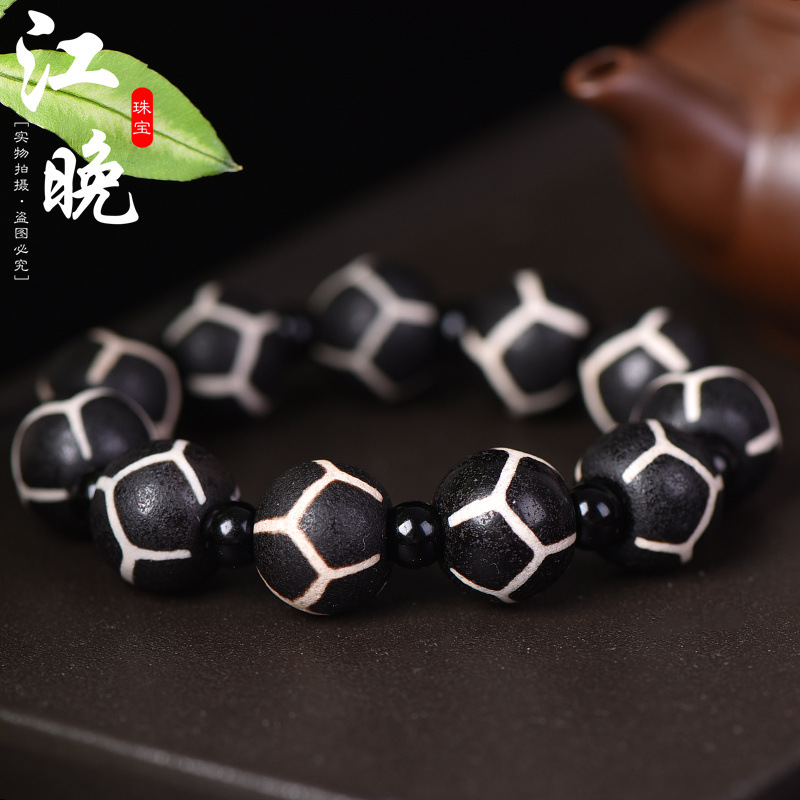 富甲天下长寿珠天珠手链大颗粒18mm佛珠穿隔珠腰珠藏手链-阿里巴巴