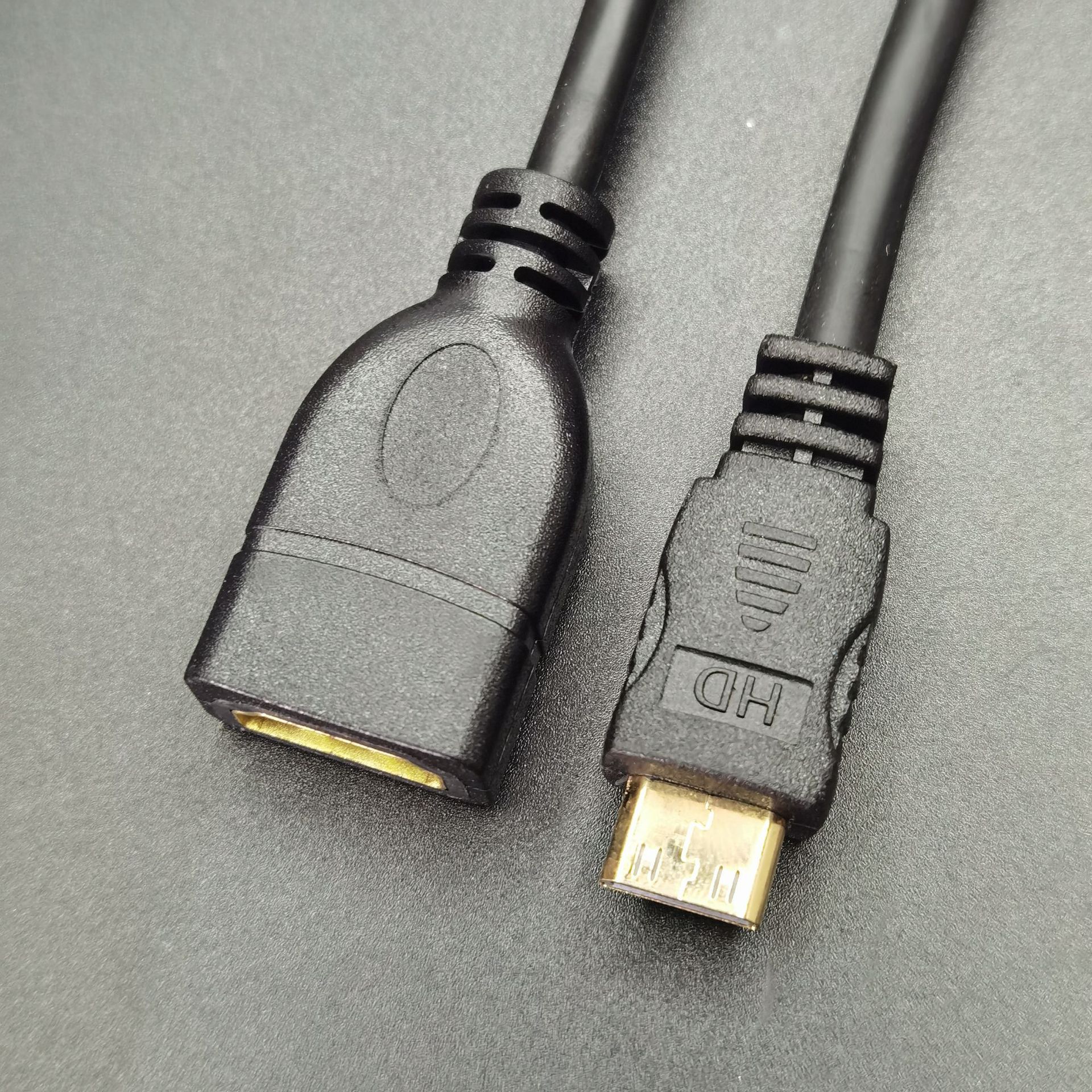 17cm micro hdmi转hdmi线 mini hdmi转hdmi线 平板高清转接线