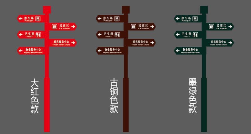 箭头导向牌路标景区分流导向牌小区标识牌楼栋导视牌站牌指引