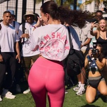 预售GYMSHARK运动健身T恤女棉质宽松印花短袖运动健身纯棉T恤男女