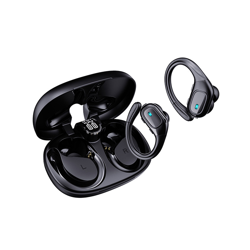 Smart Black Technology Noise Reduction Hd Call Ear-Mounted Wireless Headset Waterproof Sports Ultra-Long Life Battery Bluetooth Headset