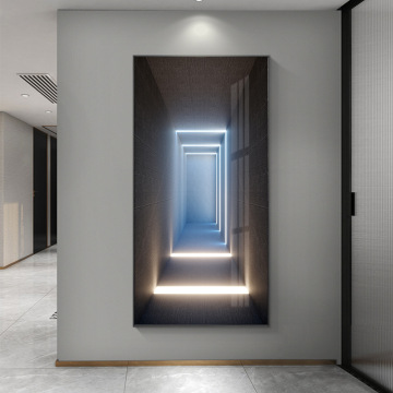 现代简几何图案入户玄关竖版装饰画 走廊过道空间感大幅落地壁画