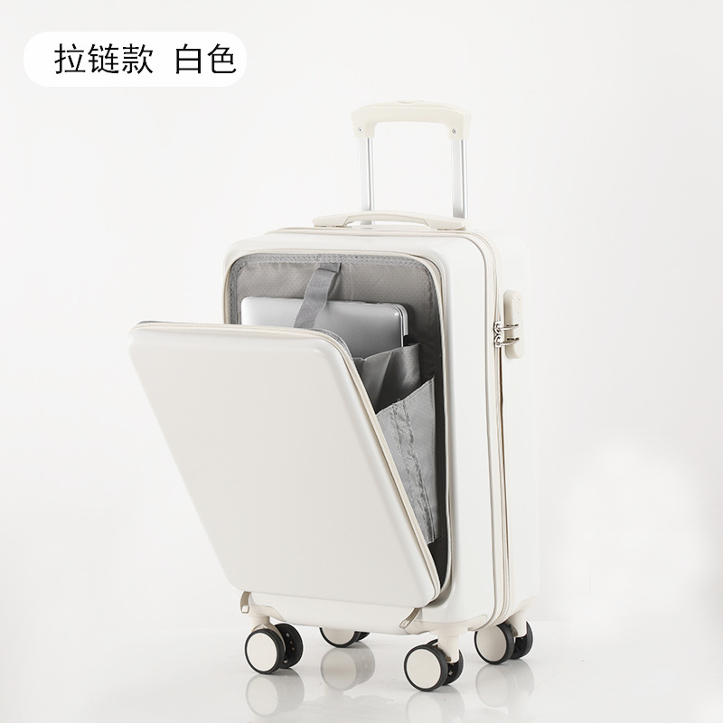 New Front Open Cover Luggage 20-Inch Multifunctional Aluminium Frame Luggage 28-Inch with Computer Compartment Flip Boarding Bag