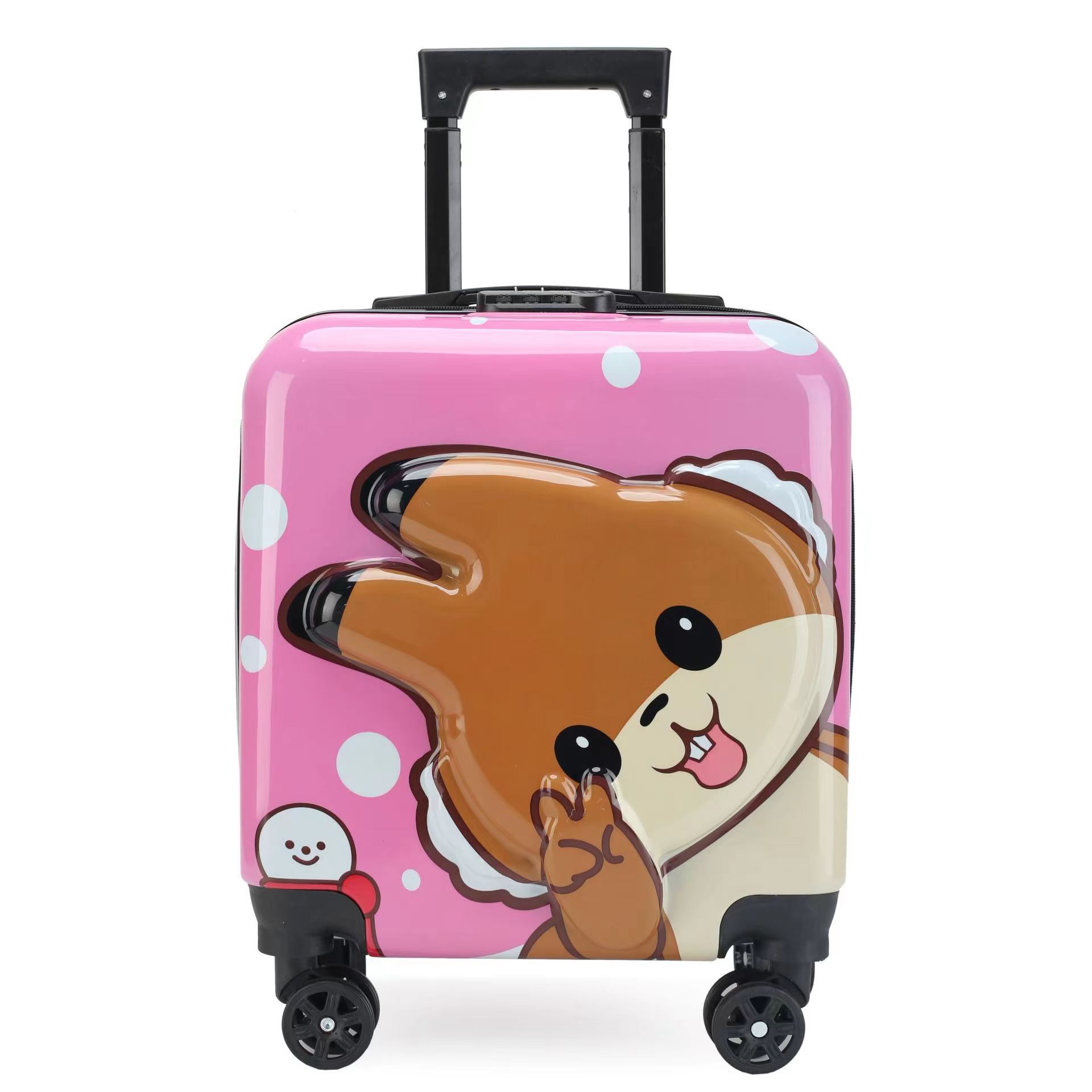 New 18-Inch Children's Trolley Case Printable Logo Universal Wheel Password Lock Boarding Bag Cute Cartoon Luggage