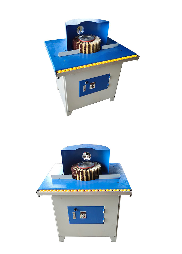 木工机械单头打磨抛光机打磨各种板材侧边的立式手动木材抛光机