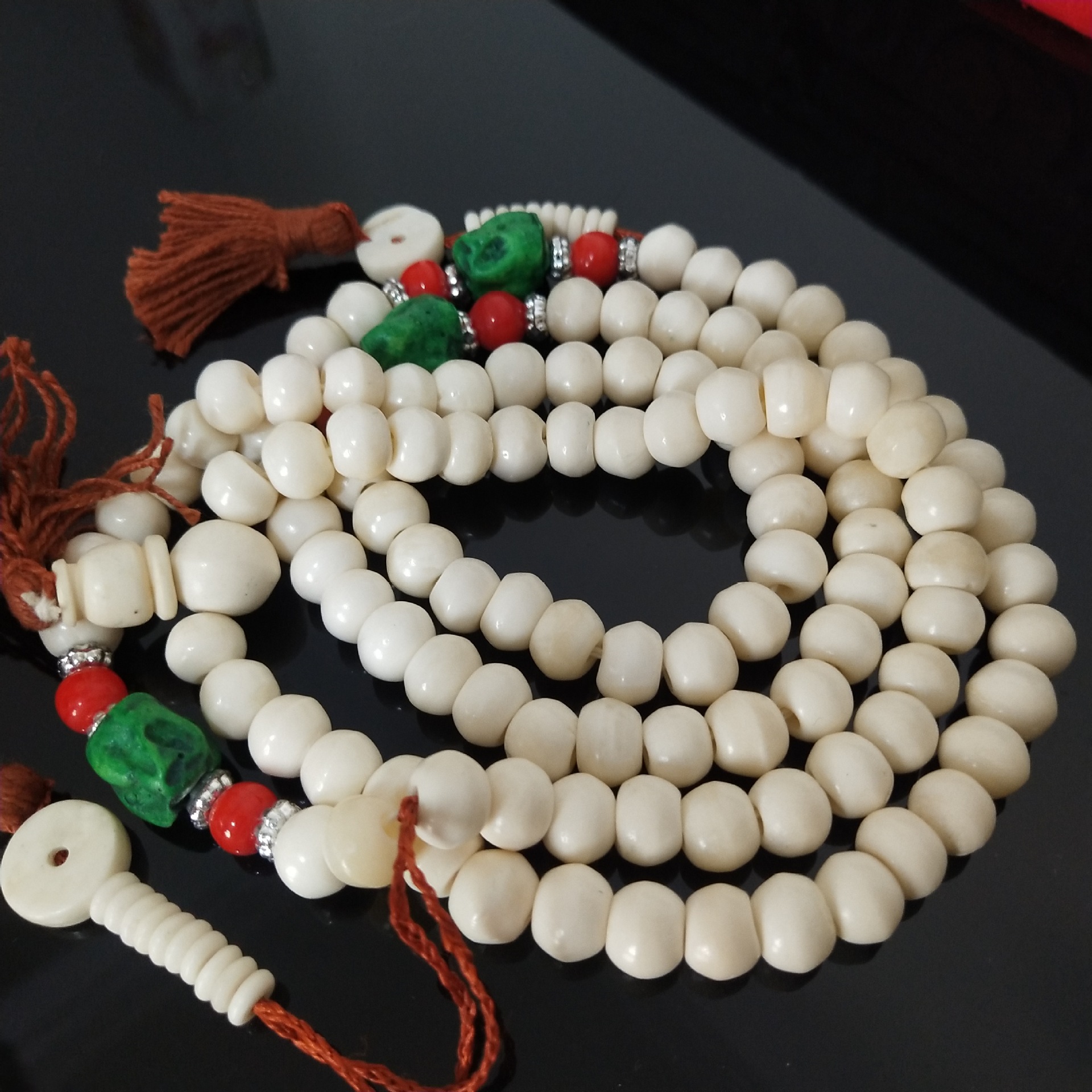 西藏牦牛骨108粒佛珠手链算盘珠手工念珠手串男女款民放风-阿里巴巴