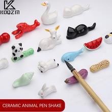 Cute Animal Ceramic Paint Brush Pen Holder Pen Rack Display