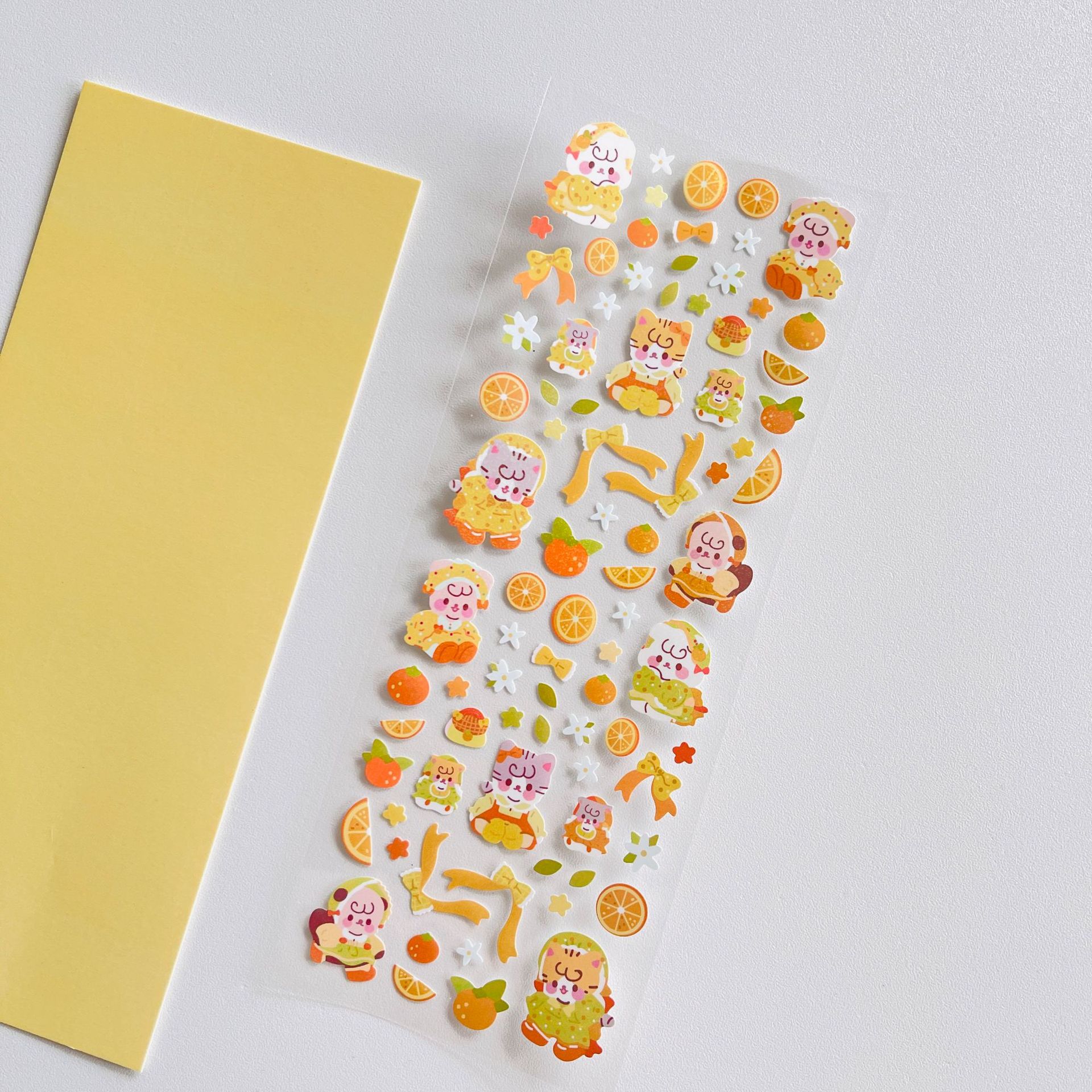 韩国ins可爱卡通装饰镭射贴纸ins咕卡装饰贴纸pet底无痕贴纸