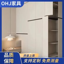 卧室衣柜定制柜 小户型全屋家具定做 特权金平开门衣柜一体到顶