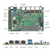 3.5寸J6412J6413主板3个网口6串口迷你ITX工控电脑触控一体机主板