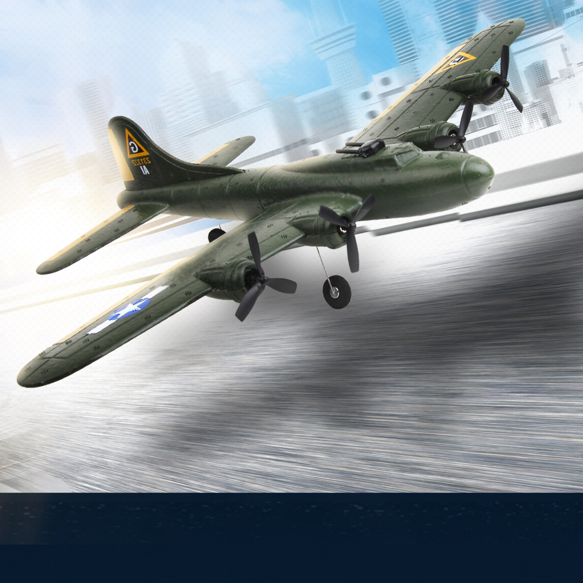 跨境飞熊fx817固定翼遥控飞机轰炸机电动航模玩具泡沫滑翔机玩具