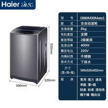 海·尔 全自动8公斤洗衣机大容量小型波轮洗脱一体 EB80M30Mate1