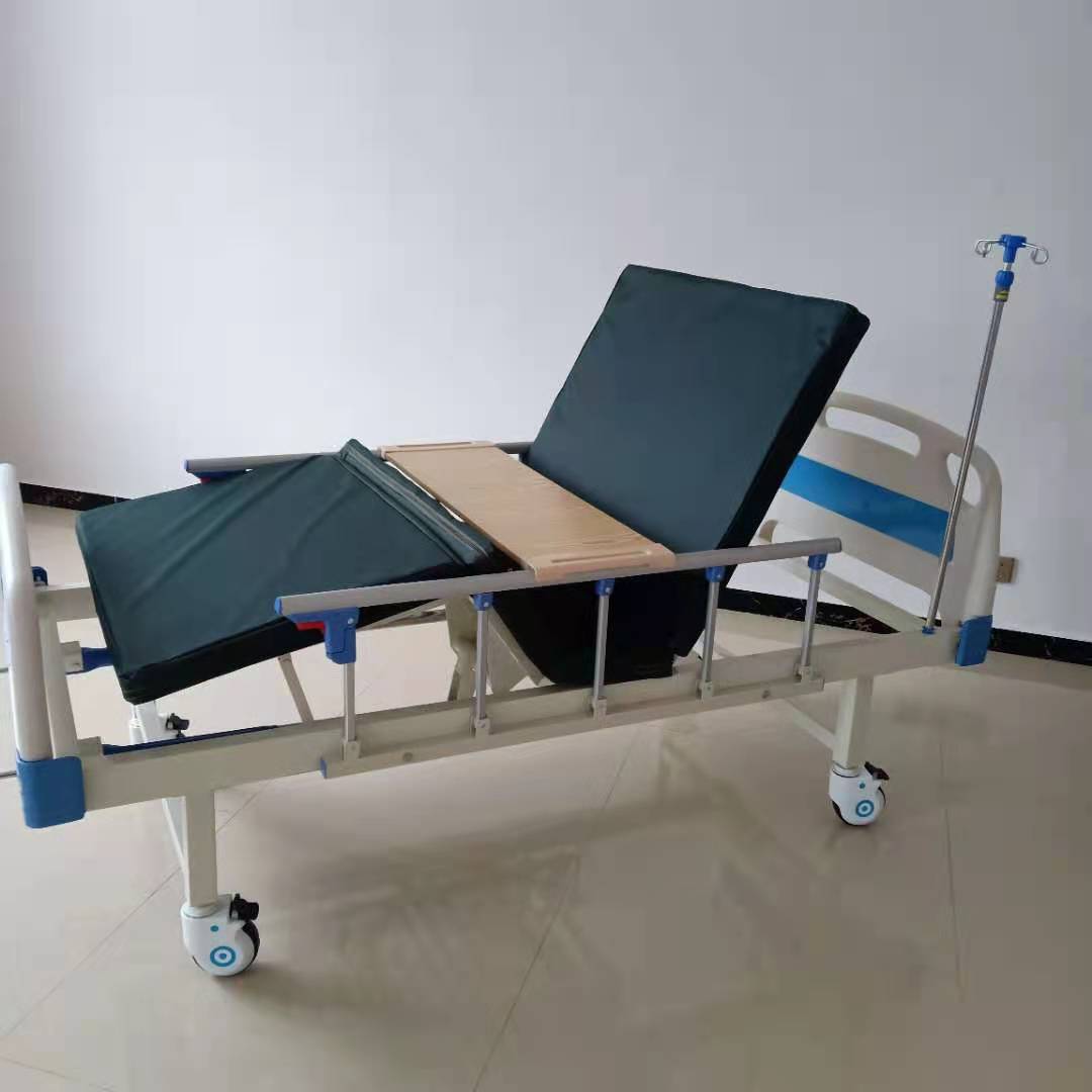 厂家定制手动可升降病床双摇可翻身护理床老人残疾人医院用护理床