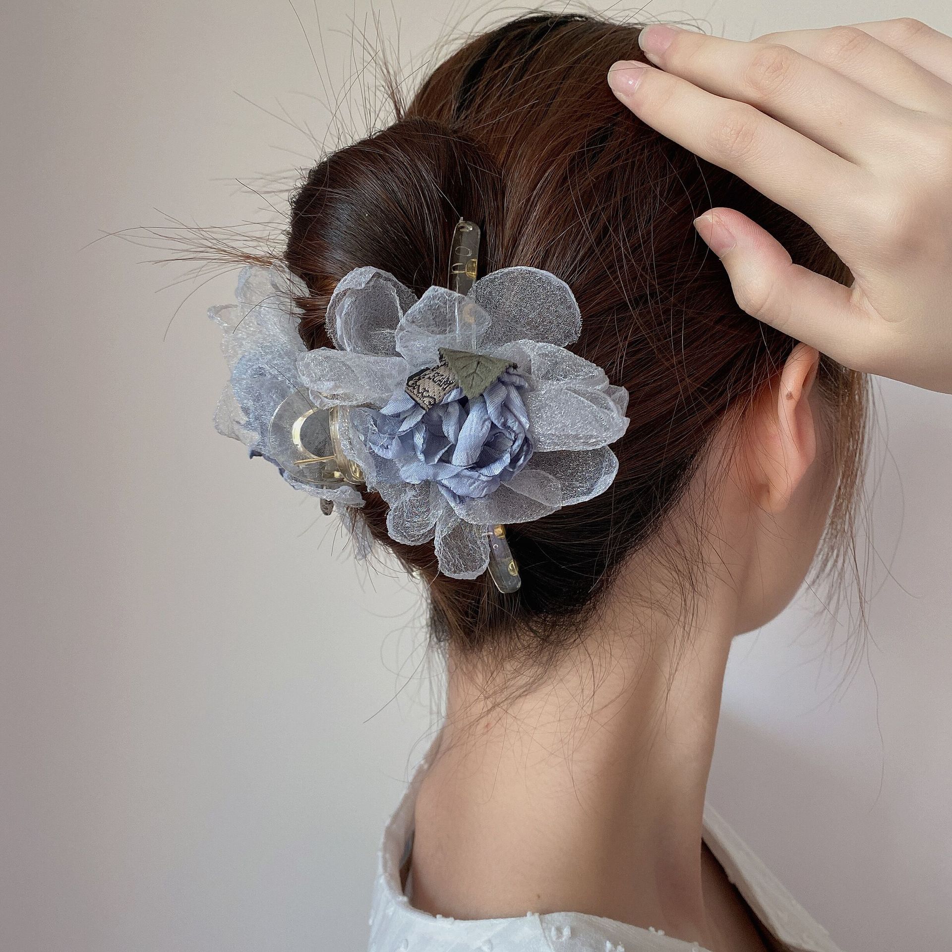 复古温柔系古风气质花朵抓夹发夹头饰发饰