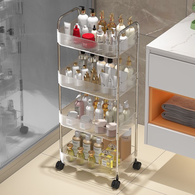 Removable Acrylic Transparent Trolley Rack Bedroom Snack Rack Storage Rack Cosmetic Box Roller Cabinet