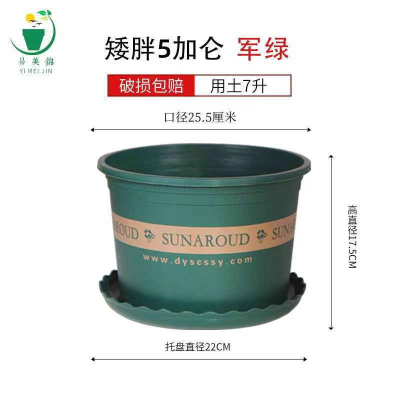 Changsheng Factory Straight Hair Plastic Flower Pot Wholesale Balcony Green Radish Pot Strawberry Rose Extra Large Thickened Gallon Basin