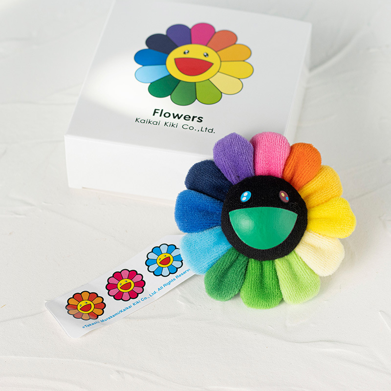七彩毛绒太阳花胸针花花明星同款笑脸徽章别针包包服装挂件配饰