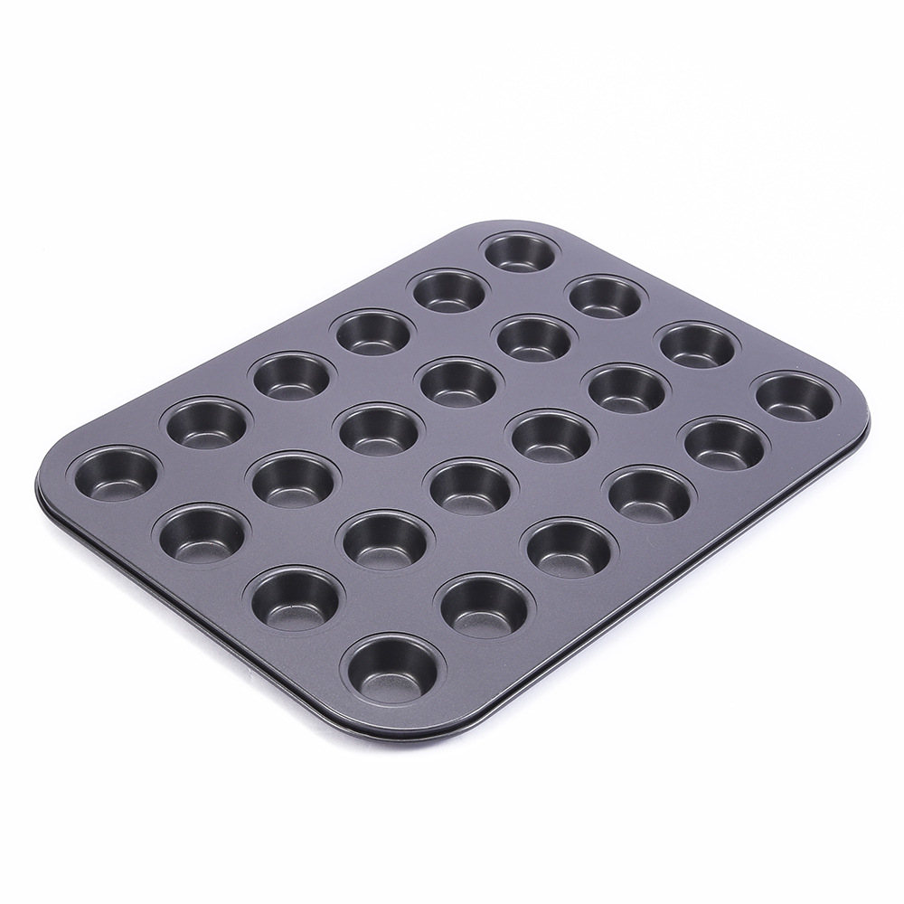 SOURCE Factory Carbon Steel Mold Thickened Non-Stick Cake Mold Multi-Function Baking Utensils 6-Hole 12-Hole 24-Hole Baking Tray