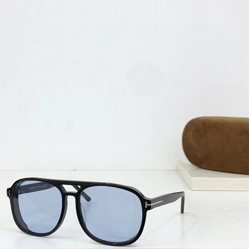 亚马逊跨境男女款眼镜框板材 外贸黑色全框汤姆同款 1022太阳镜