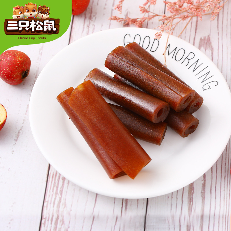 【三只松鼠卷卷果丹皮208g/袋】零食果脯山楂蜜饯卷山楂片