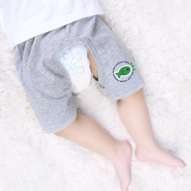 开裆裤宝宝男童短夏季薄款外穿百搭女童短棉婴儿童短厂家批发厂家