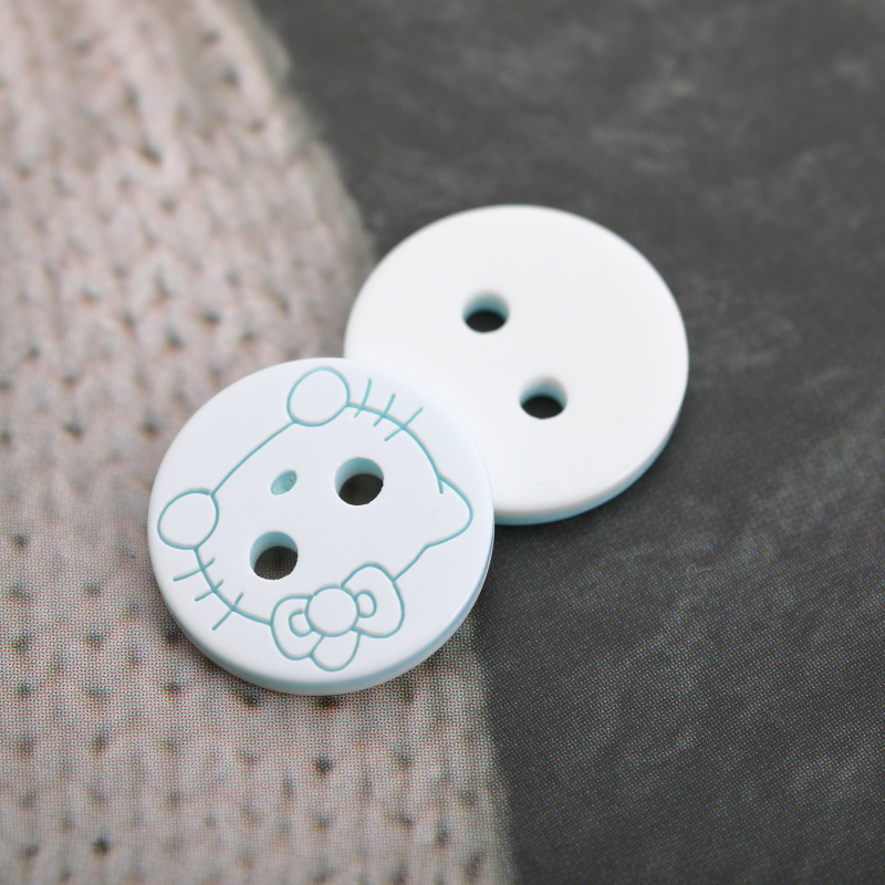 卡通树脂纽扣儿童扣睡衣扣童装纽扣彩色扣子圆形两眼线衫扣子现货
