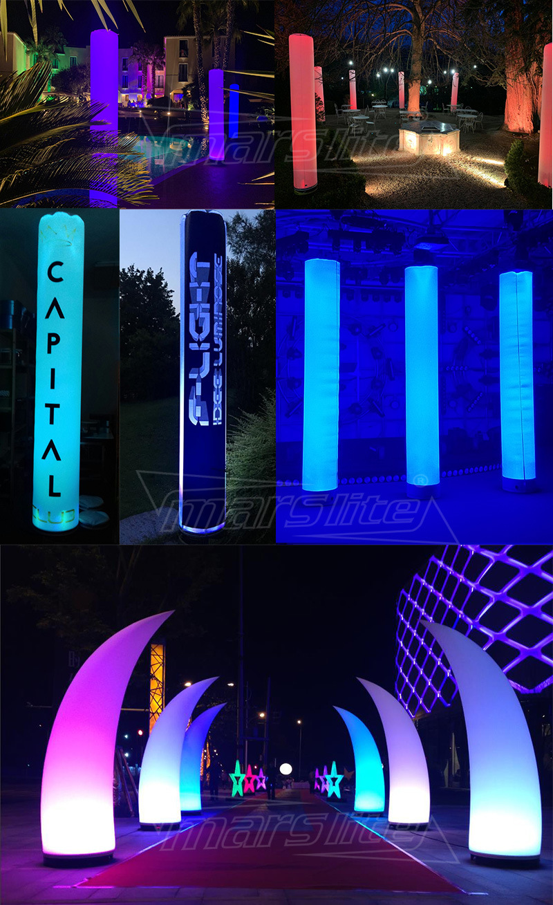 充气立柱灯活动宣传夜光广告灯箱充电发光广告柱户外气模批发