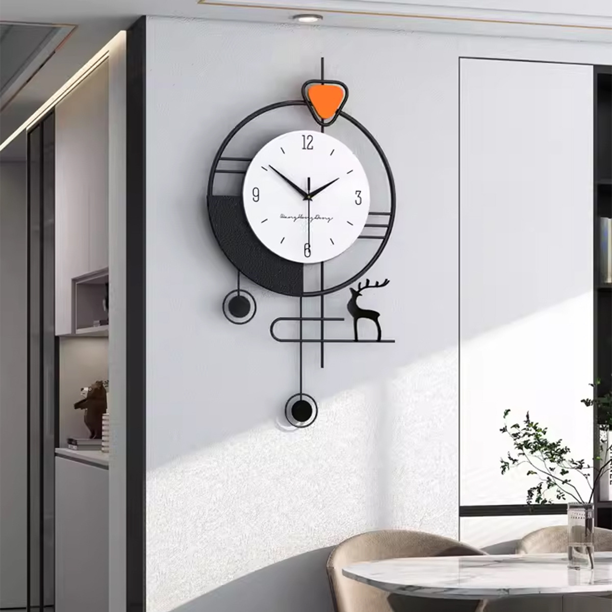 Clock Wall Clock Living Room 2023 New Internet Celebrity Clock Wall-Mounted Creative Modern Simple Decoration Home Wall Watch Restaurant