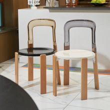 网红ins透明靠背餐椅现代家用创意靠背休闲椅简约咖啡厅椅子