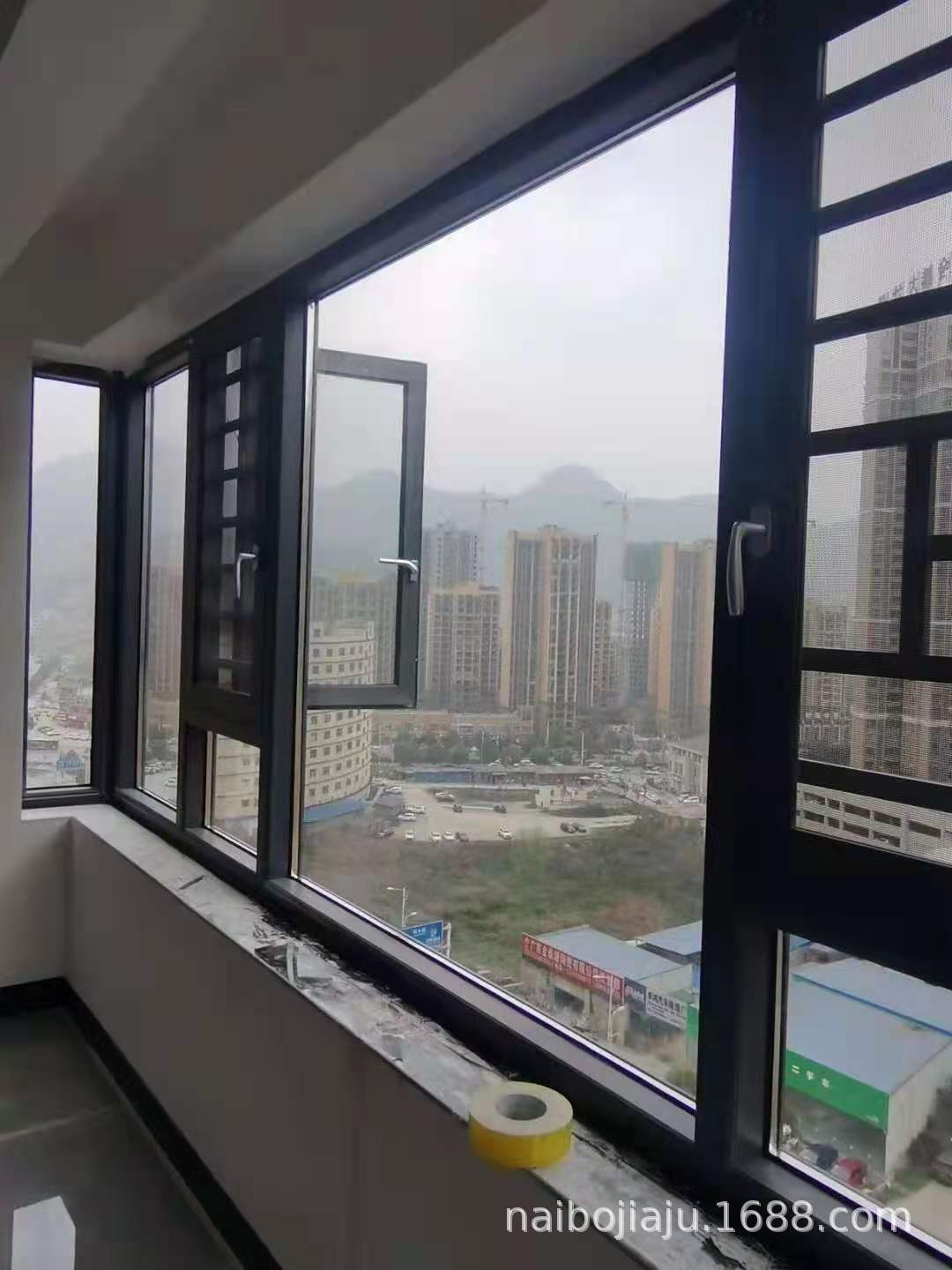 断桥铝合金门窗115系统窗封阳台隔音窗落地窗双层钢化玻璃平开窗