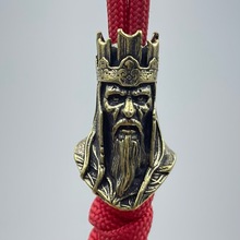 跨境热销EDC黄铜国王刀坠伞绳坠手电筒坠DIY指虎坠配件工艺品批发