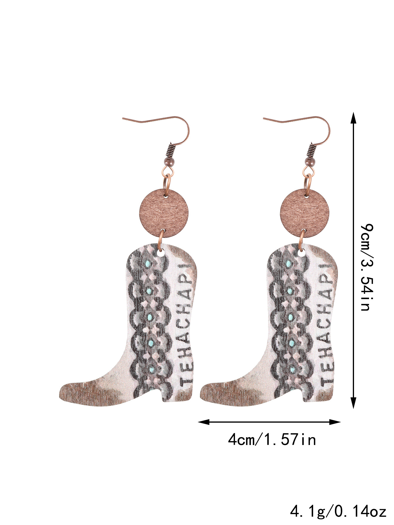 Western Style Plant Flower Earrings Retro Ethnic Style Long Boots Earrings for Women Amazon AliExpress Cross-Border