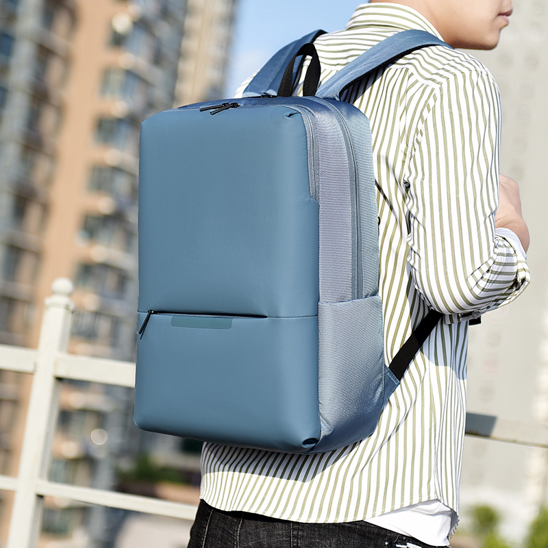 Cross-Border New Arrival Men's Large Capacity Computer Backpack Business Derm Backpack Simple Business Travel Bag Printable