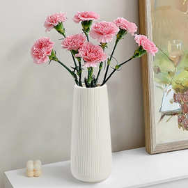 北欧简约白色陶瓷花瓶客厅鲜花干花摆件装饰家居餐桌插花花器