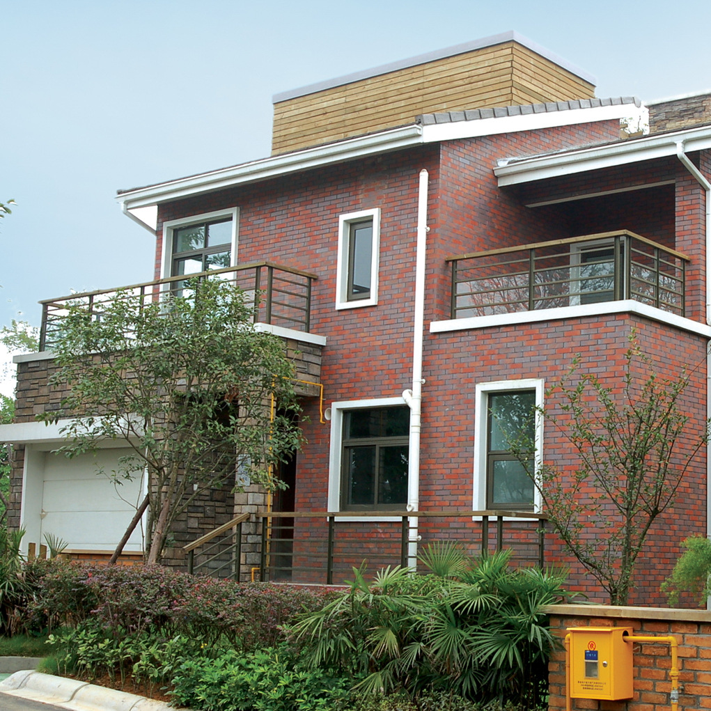 源头厂家批发红色窑变拉毛劈开砖60x240别墅外墙砖量工程可订做