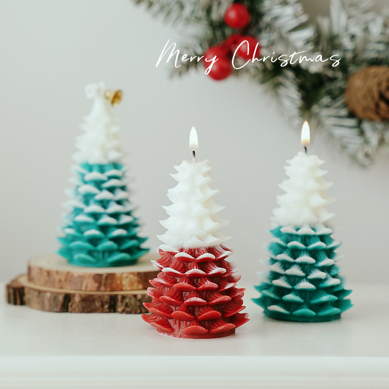 Christmas Candle Birthday Gift Handmade Gift Set Simulation Shape Christmas Eve Christmas Tree Candle Aromatherapy Decoration