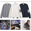 TB Autumn and winter leisure time College wind T-shirts sweater Chaopai Lovers money Easy stripe Sweater jacket