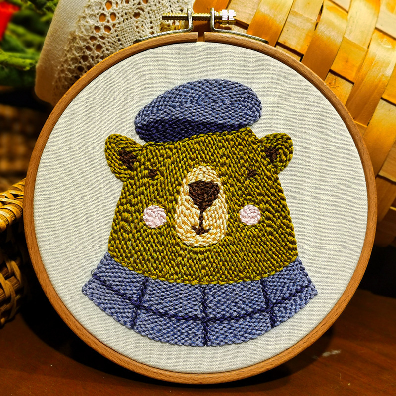 卡通独角兽戳戳绣俄罗斯搓搓秀手工刺绣diy材料包针绣毛线戳戳乐