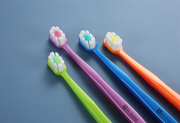 健牌柔软毛成人万根毛牙刷 成人情侣小刷头孕妇月子家用家庭2支装