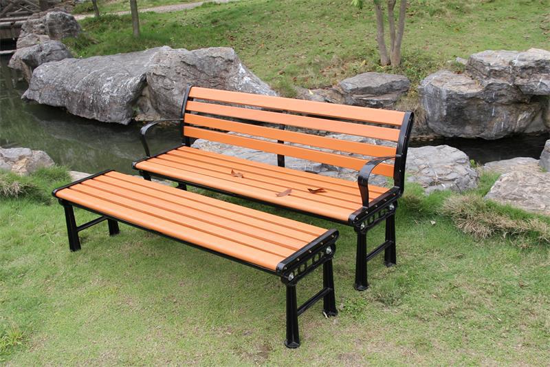公园椅子户外长椅庭院园林休闲广场椅实木靠背椅铸铁铝防腐木长凳