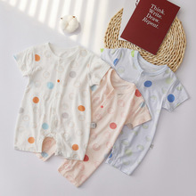 婴儿衣服夏短袖莫代尔包屁衣婴儿套装连体衣婴儿夏装婴儿连体衣夏