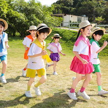 幼儿园园服夏季套装小学生校服 中学生幼儿园老师园服棉质儿童T恤