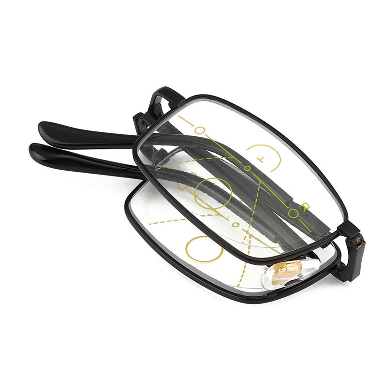 新款老花镜渐进多焦点眼镜老人室内外看远看近多功能防蓝光老光镜