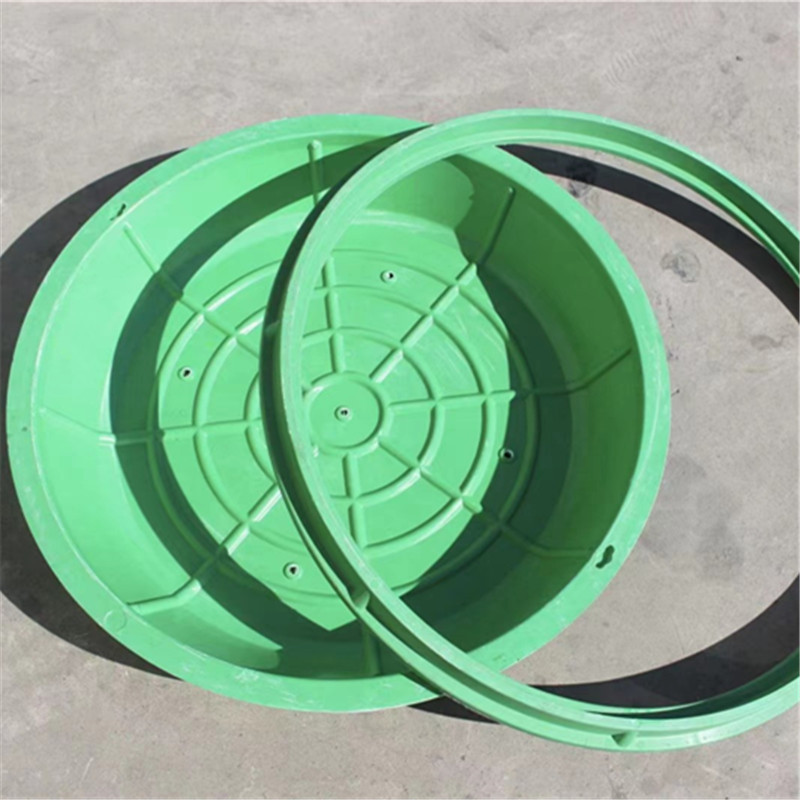 smc下沉式圆形方形凹井草坪井盖绿化草盆井树脂复合种植井盖