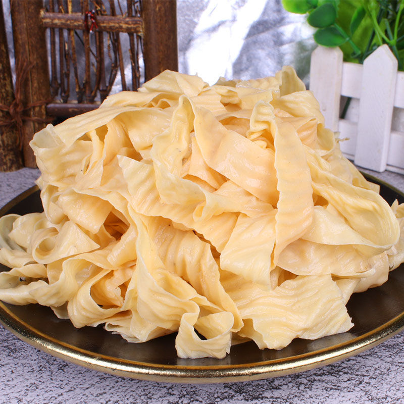 东北特产豆腐皮丝油豆皮人造肉豆制品腐竹半干货批发素食凉拌菜