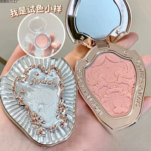 花知晓腮红独角兽巧克力洛可可膨胀高光腮紫试色小样
