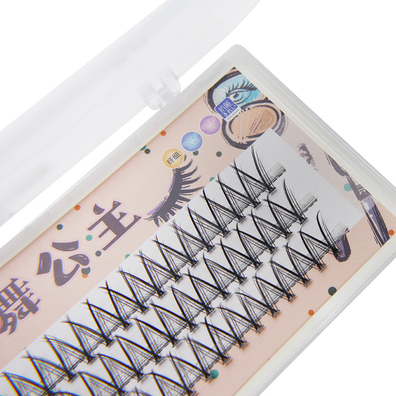 Dingsen False Eyelashes V-Type Eyelashes Magnolia Eyelash Single Cluster Natural Self-Grafting Eyelashes Segmented Eyelashes